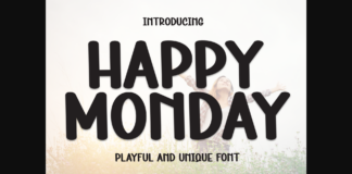 Happy Monday Font Poster 1