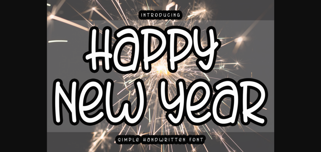 Happy New Year Font Poster 3