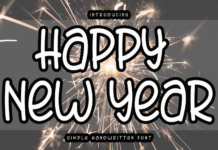 Happy New Year Font Poster 1