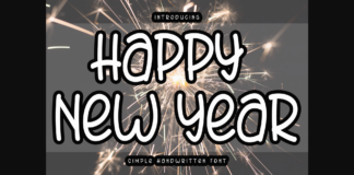 Happy New Year Font Poster 1