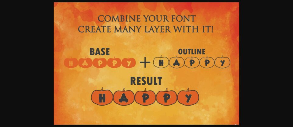 Happy Pumpkins Font Poster 9