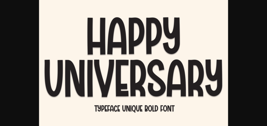 Happy Universary Font Poster 3