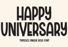 Happy Universary Font Poster 1