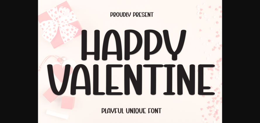 Happy Valentine Font Poster 3