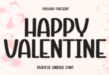 Happy Valentine Font Poster 1