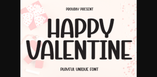 Happy Valentine Font Poster 1