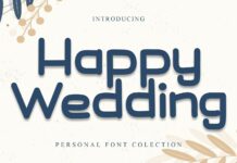 Happy Wedding Font Poster 1