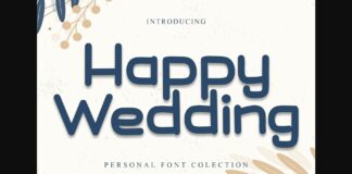 Happy Wedding Font Poster 1