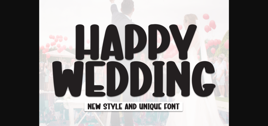 Happy Wedding Font Poster 3