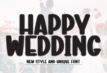 Happy Wedding Font Poster 1