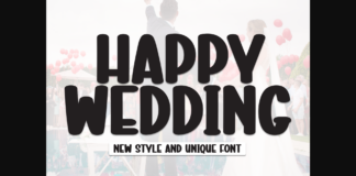 Happy Wedding Font Poster 1