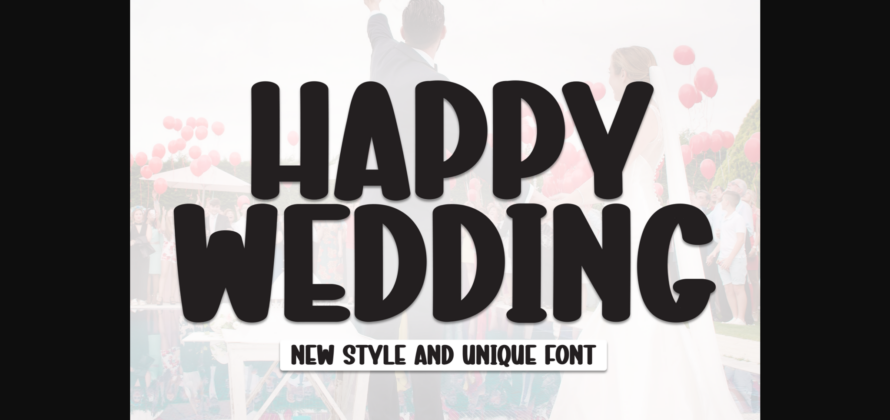 Happy Wedding Font Poster 1