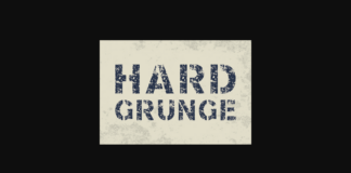 Hard Grunge Font Poster 1