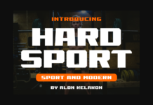 Hard Sport Font Poster 1
