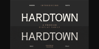 Hardtown Font Poster 1