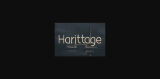 Harittage Font Poster 1