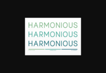 Harmonious Font Poster 1
