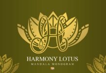 Harmony Lotus Mandala Monogram Font Poster 1