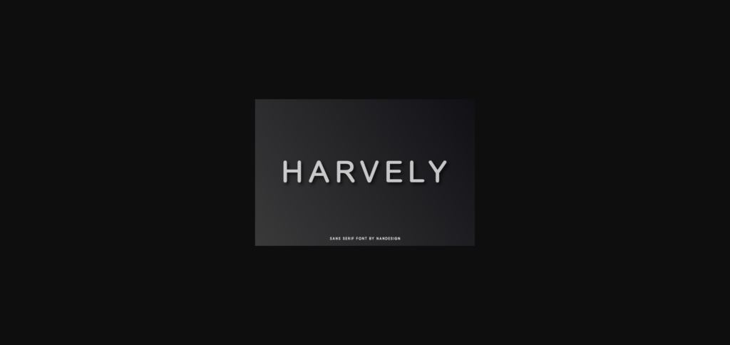 Harvely Font Poster 1