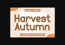 Harvest Autumn Font Poster 1