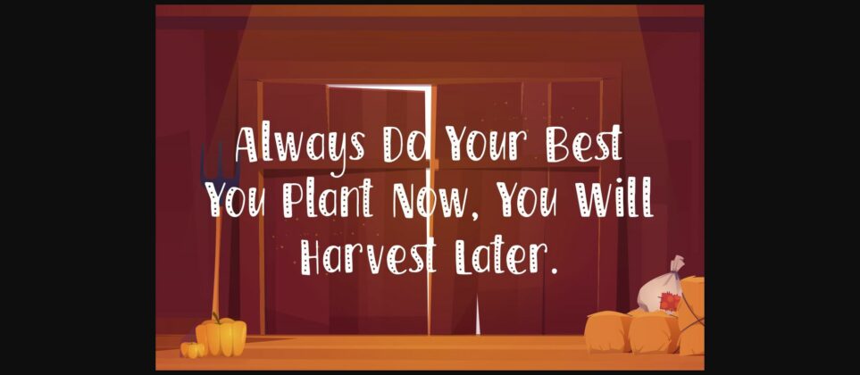 Harvest Time Font Poster 6