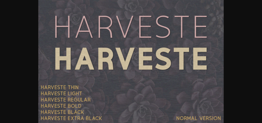 Harveste Font Poster 3