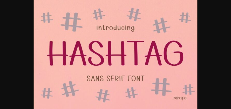 Hashtag Font Poster 3