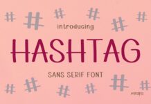 Hashtag Font Poster 1