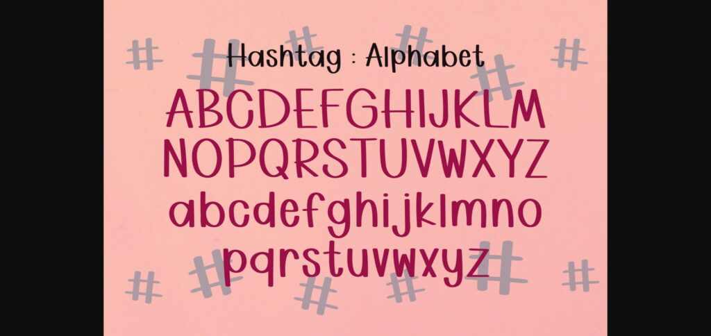 Hashtag Font Poster 5