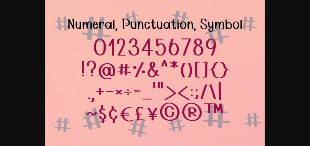 Hashtag Font Poster 6