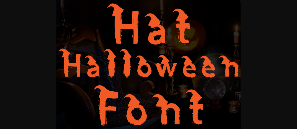 Hat Halloween Font Poster 4