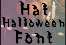 Hat Halloween Font Hat Halloween Font Poster 1