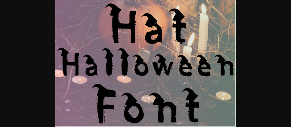 Hat Halloween Font Poster 1