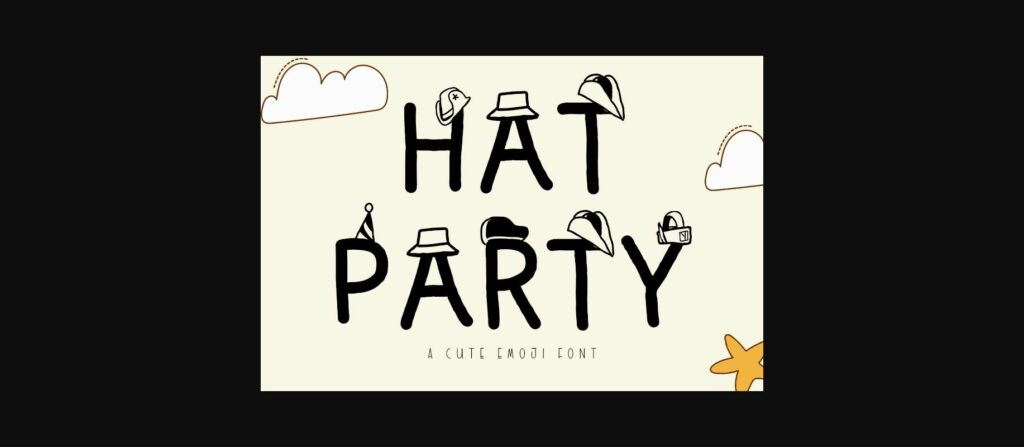 Hat Party Font Poster 1