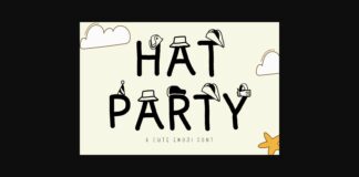 Hat Party Font Poster 1