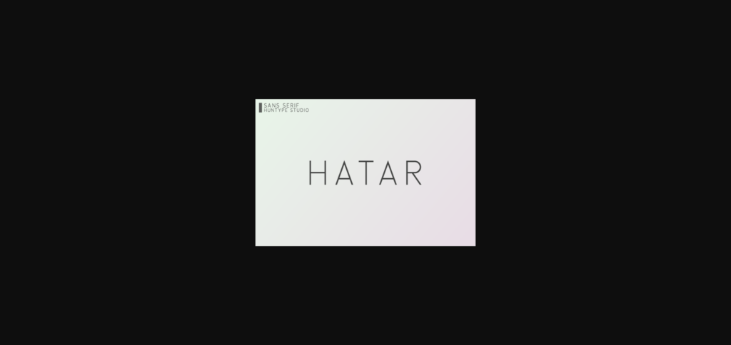 Hatar Font Poster 3