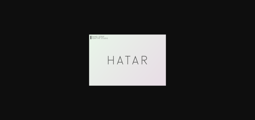 Hatar Font Poster 3