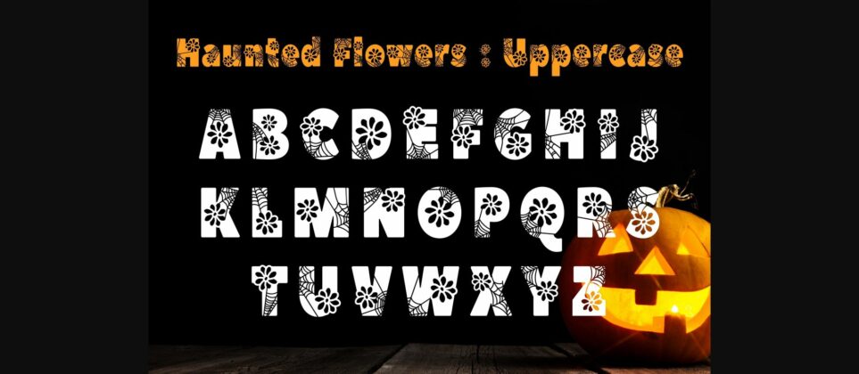 Haunted Flowers Font Poster 5