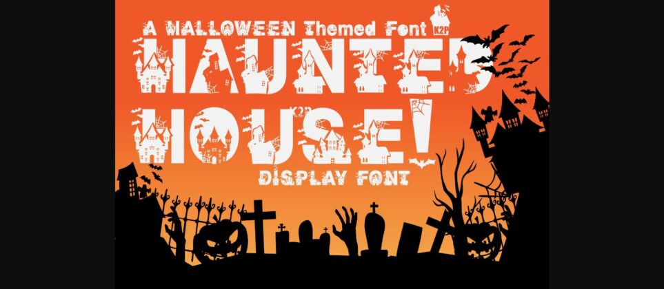 Haunted House Font Poster 3
