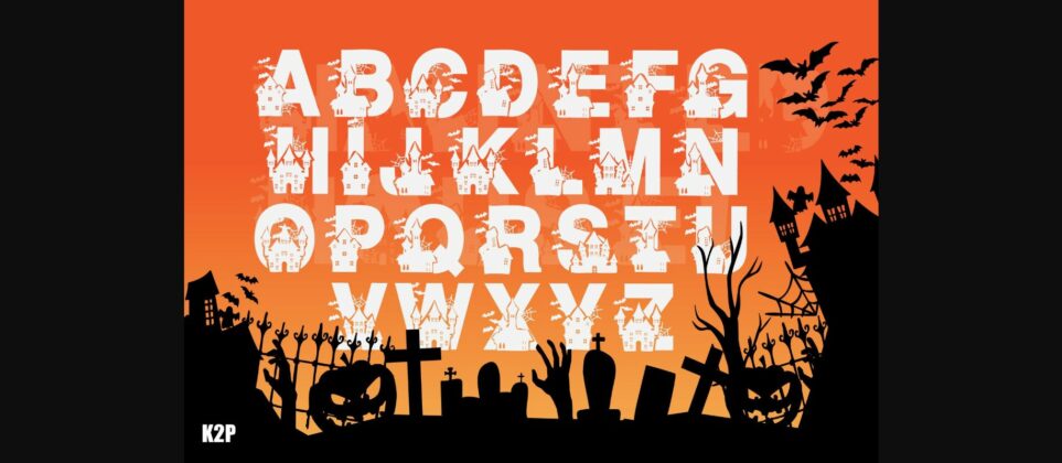 Haunted House Font Poster 4