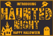 Haunted Night Font Poster 1