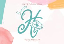 Hayme Monogram Font Poster 1