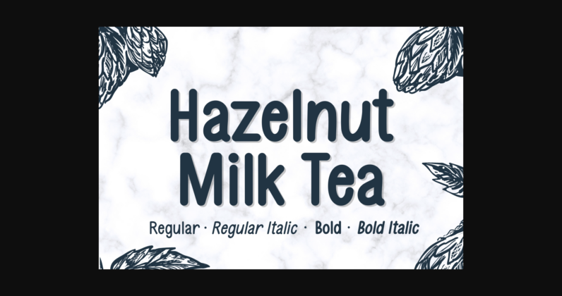 Hazelnut Milk Tea Font Poster 3
