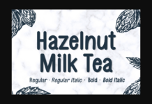 Hazelnut Milk Tea Font Poster 1