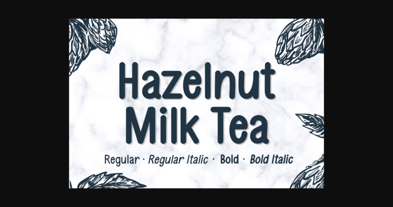 Hazelnut Milk Tea Font Poster 1