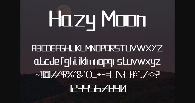 Hazy Moon Font Poster 7