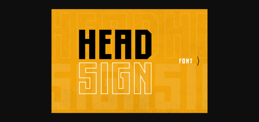 Head Sign Font Poster 3