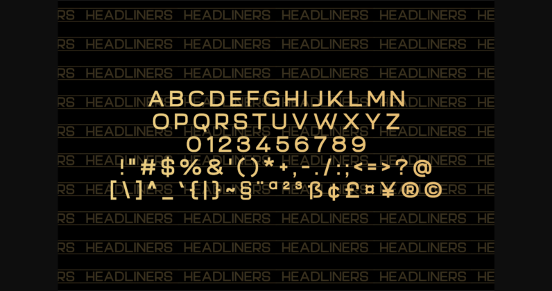Headliners Font Poster 4