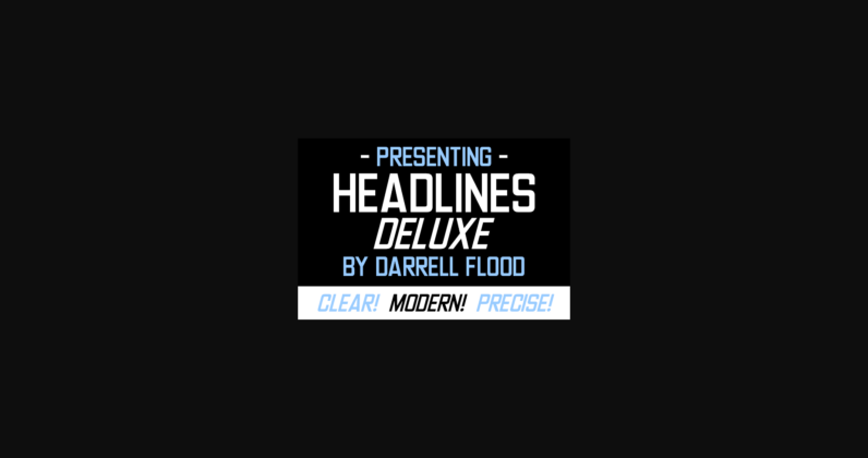 Headlines Deluxe Font Poster 1