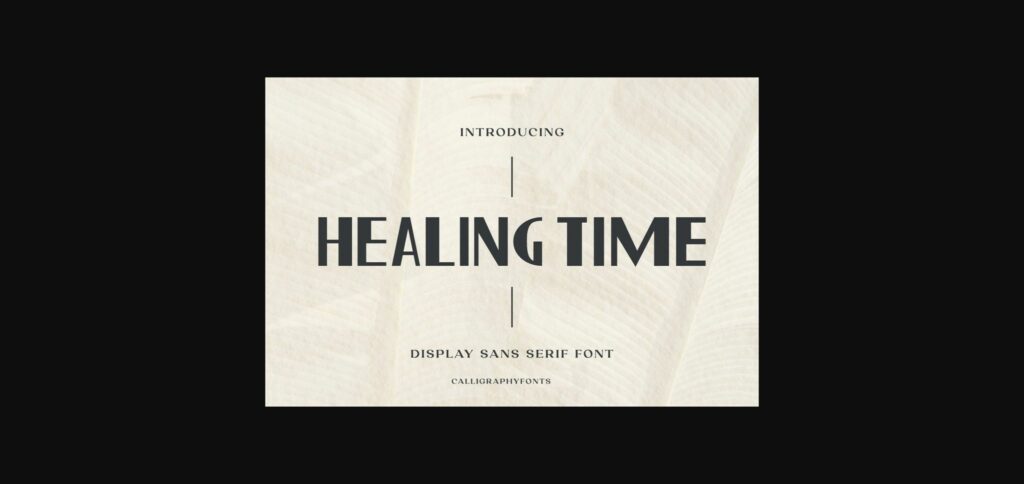 Healing Time Font Poster 3